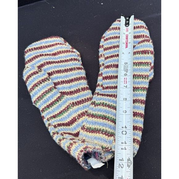 Vintage 1950’s Chunky Knit Wool Cotton Blend Winter Size Large Mittens - Picture 2 of 8